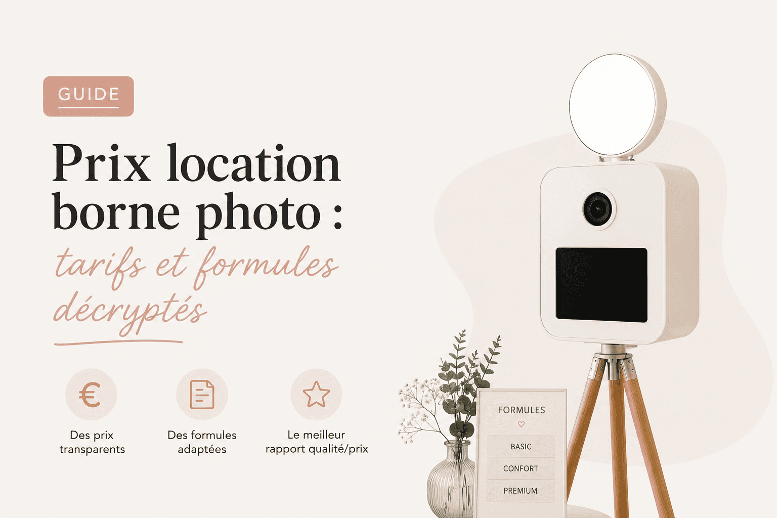 Prix location borne photo : tarifs et formules décryptés
