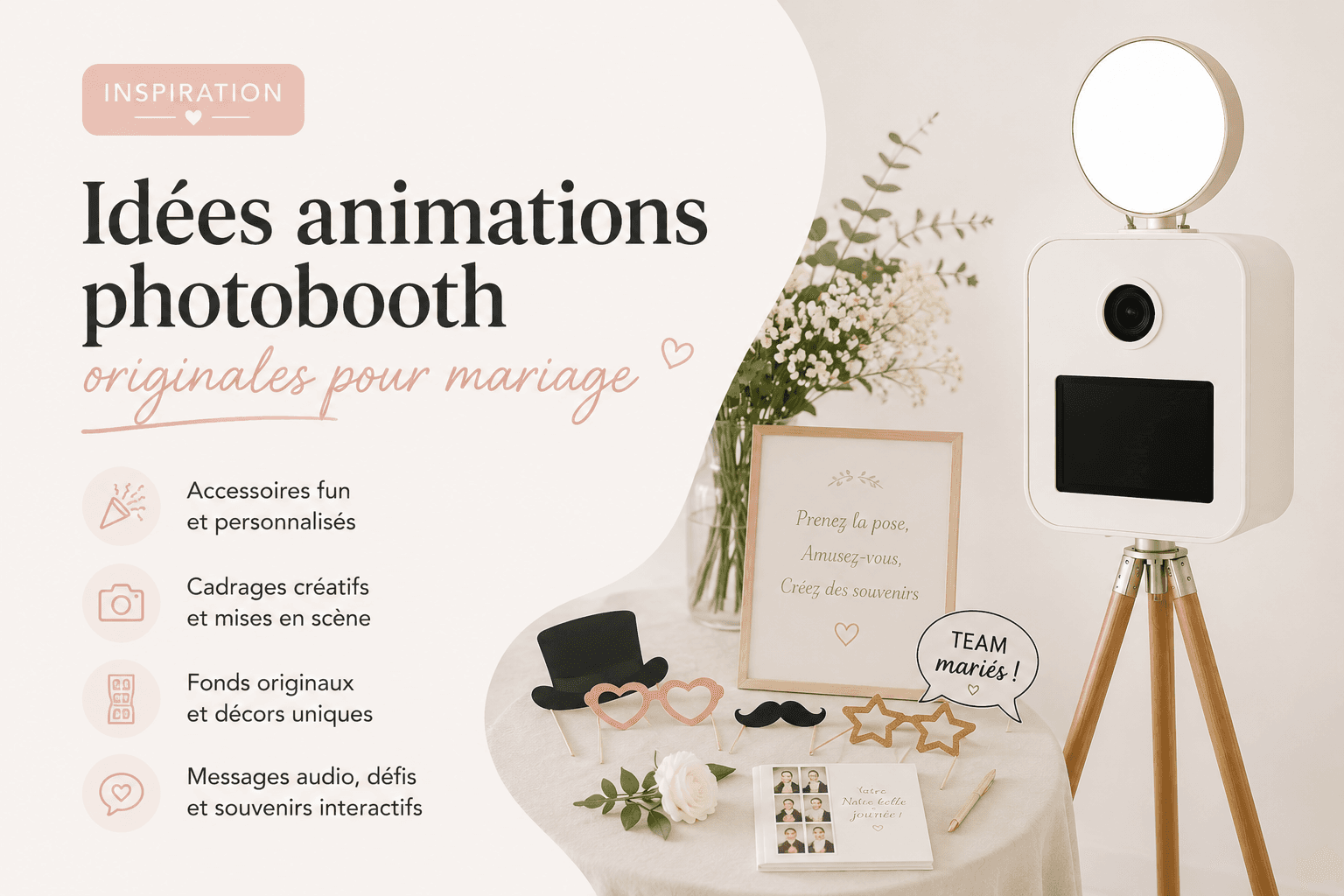 Idées animations photobooth originales pour mariage