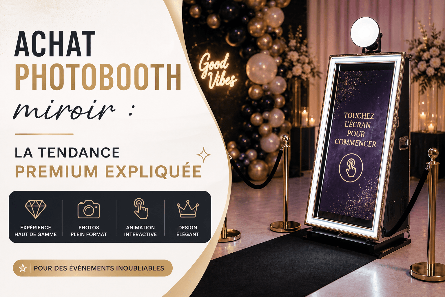 Achat photobooth miroir : la tendance premium expliquée