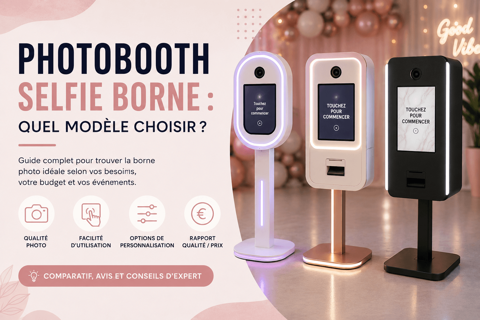 Photobooth selfie borne : quel modèle choisir ?