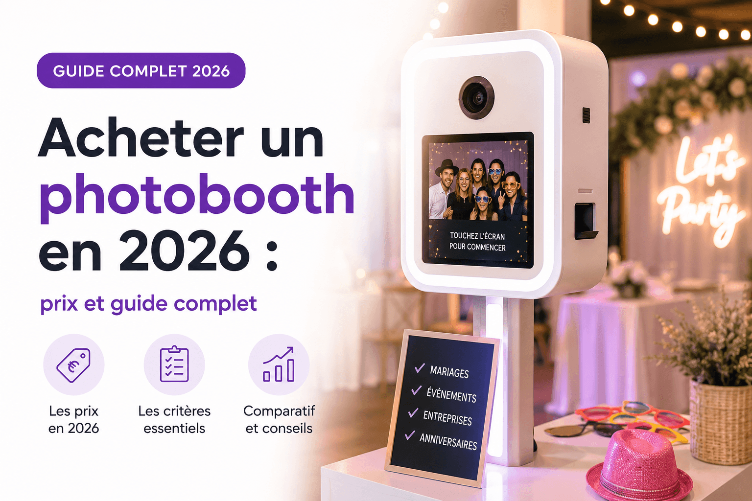 Acheter un photobooth en 2026 : prix et guide complet